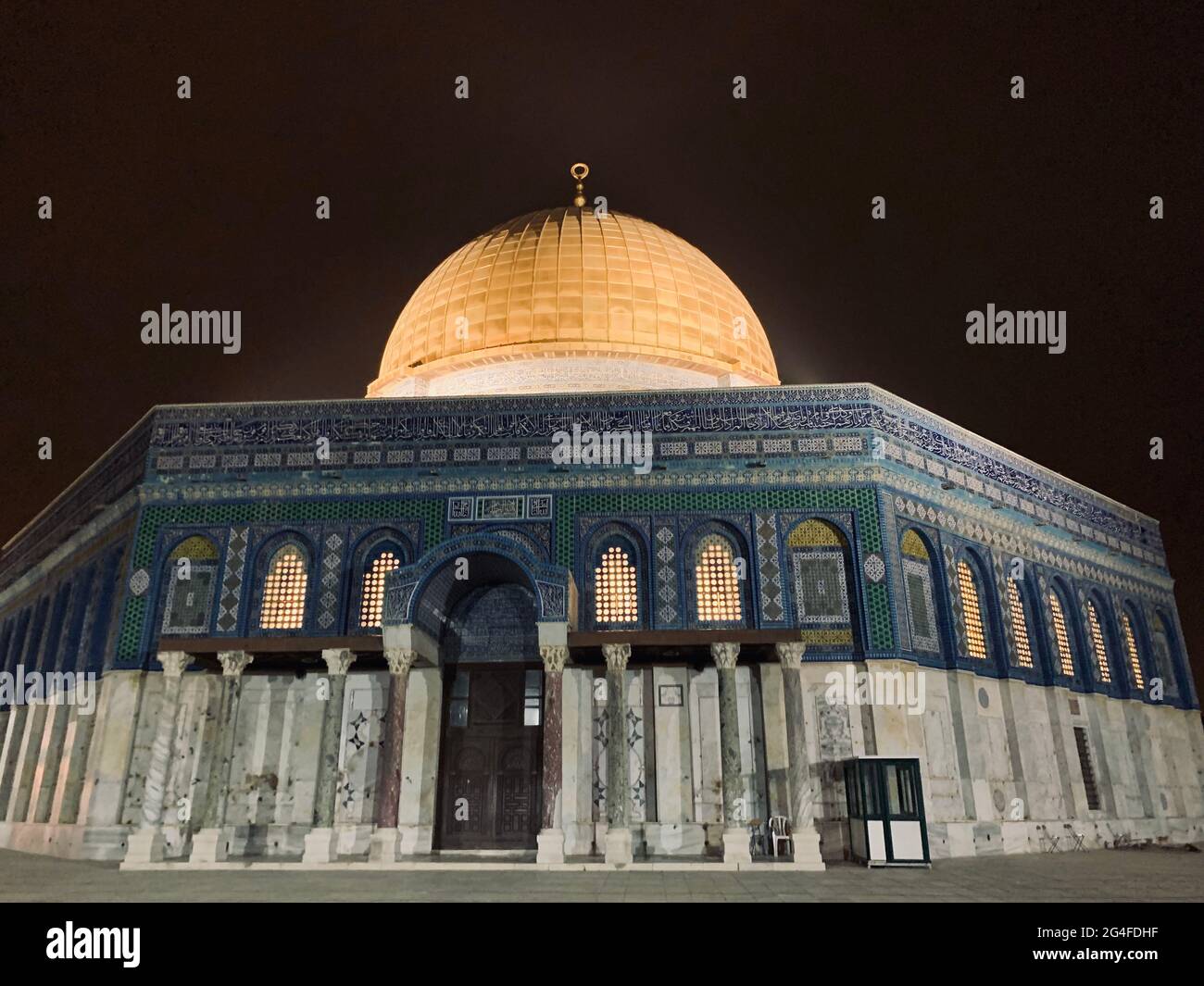 Dome of the Rock Night Stock Photo