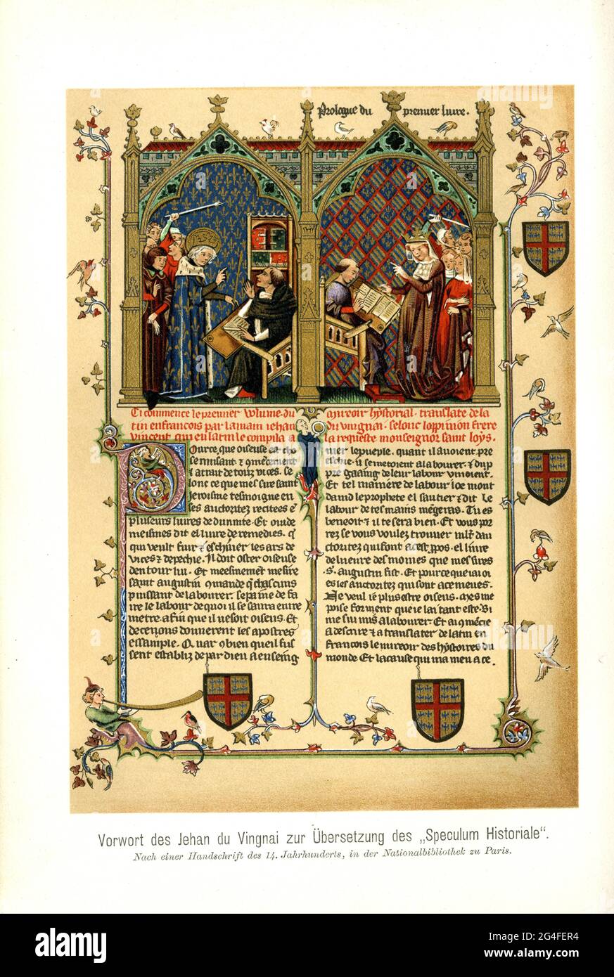 Preface by Jean de Vignay, translation of the Speculum Historiale by
