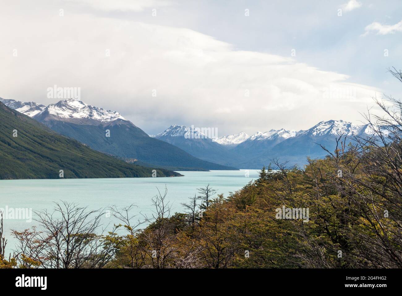 Lago Argentino lake in National Park Los Glaciares, Argentina Stock Photo