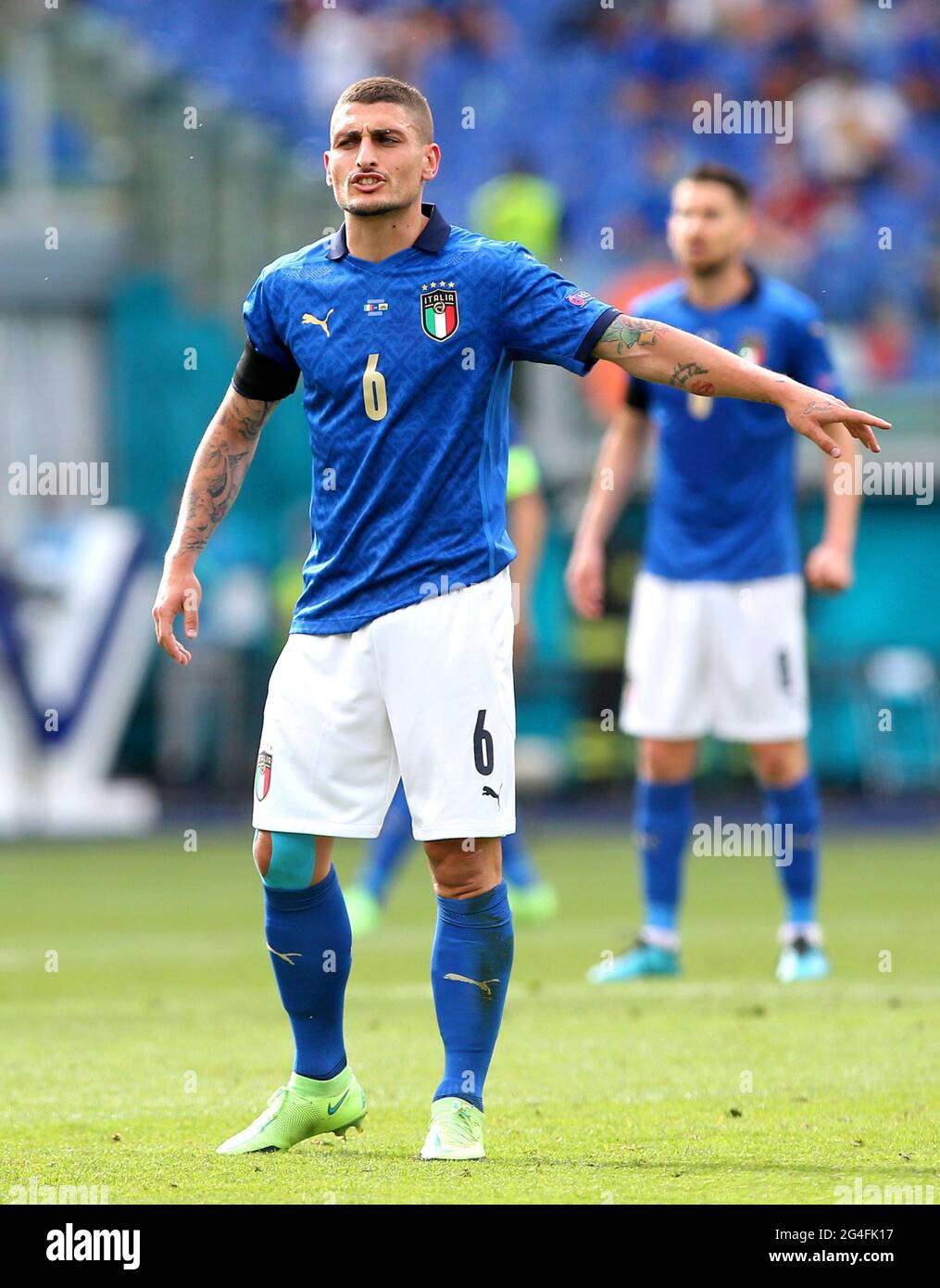 Italy's Marco Verratti during the UEFA Euro 2020 Group A match at the  Stadio Olimpico, Rome. Picture date: Sunday June 20, 2021 Stock Photo -  Alamy