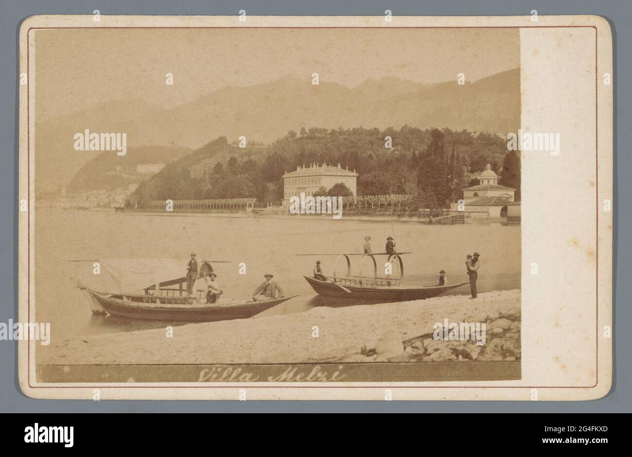 Lake Como with Villa Melzi; Villa Melzi. . Stock Photo