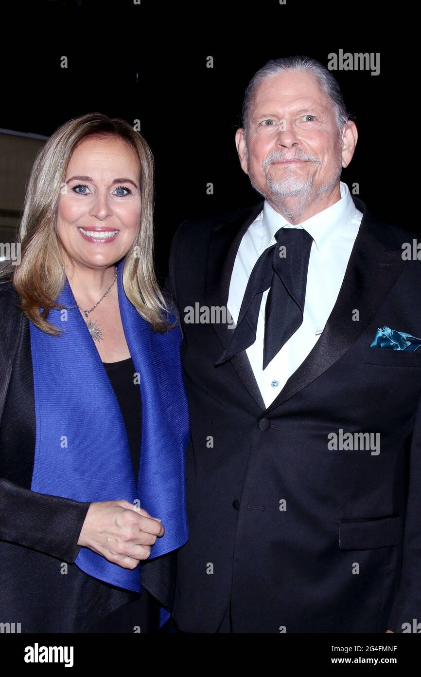 LOS ANGELES - JUN 13:  Genie Francis and Jeff Kober at the 48th Daytime Emmy Awards Press Line - June 13 at the ATI Studios on June 13, 2021 in Burbank, CA Stock Photo