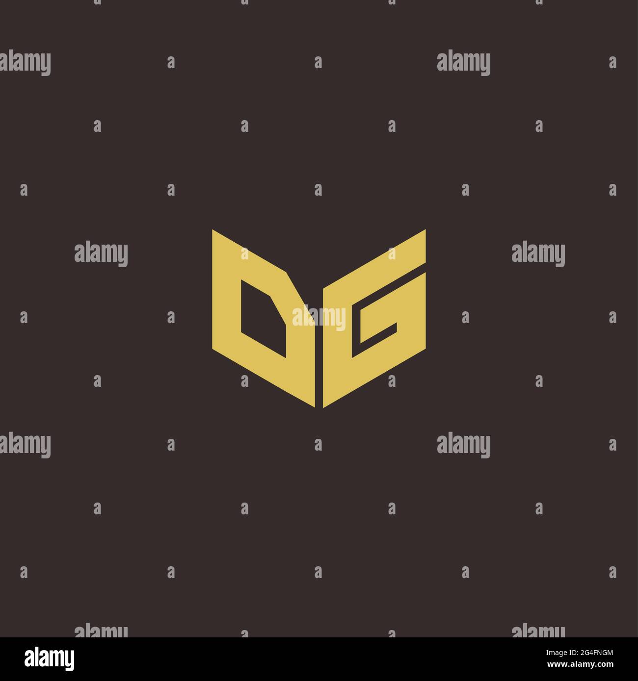 Logo Letter Initial Logo Designs Template with Gold and Black ...