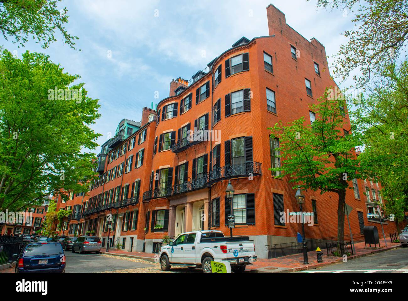 Historic Buildings on Louisburg Square at Mt. Vernon Street on Beacon