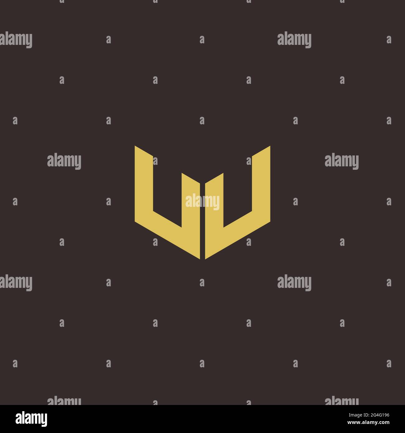Logo Letter Initial Logo Designs Template with Gold and Black Background, Vector icon modern Stock Vector