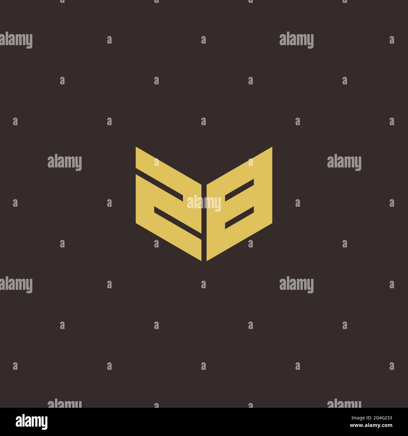 Logo Letter Initial Logo Designs Template with Gold and Black ...