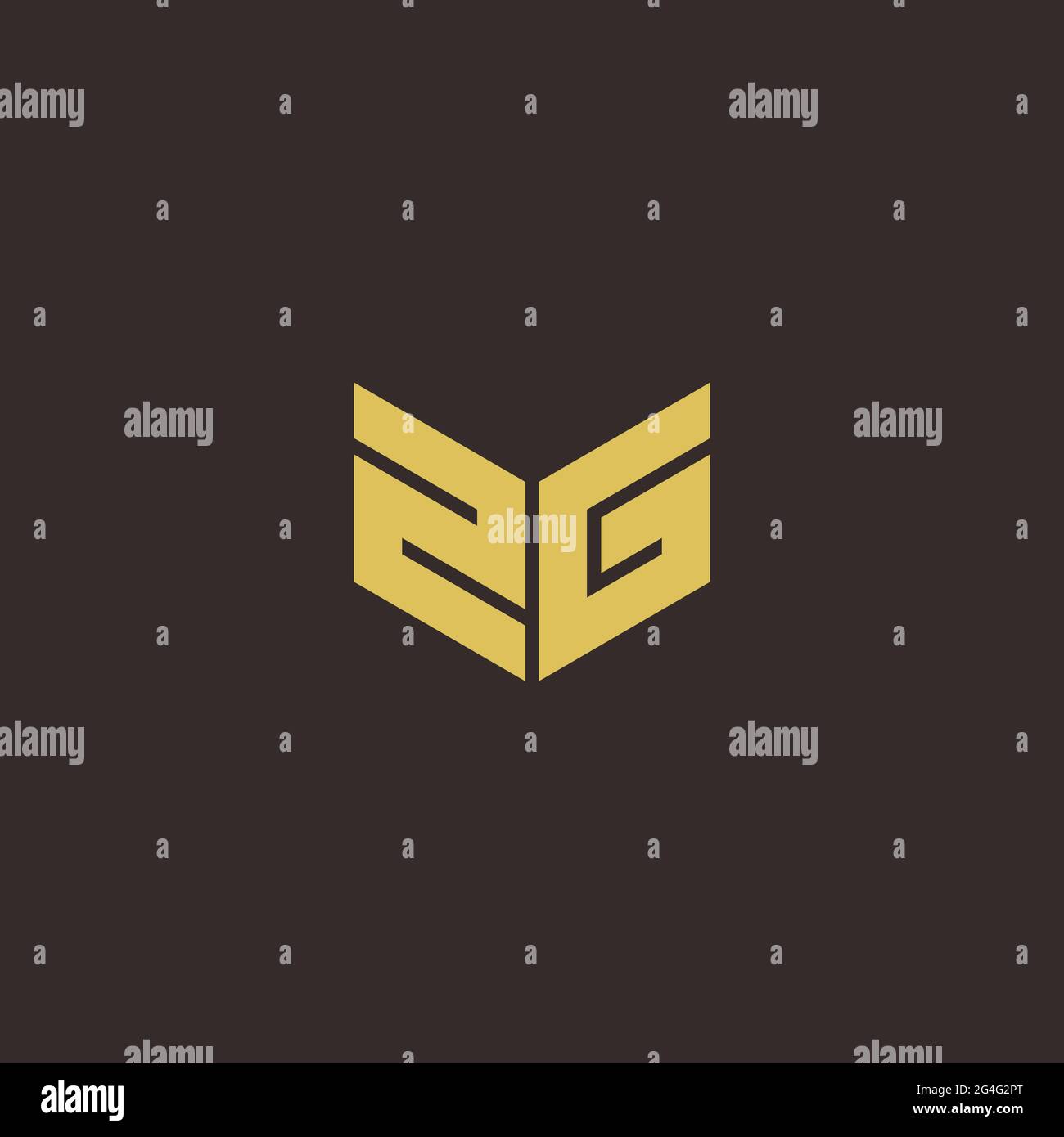 Logo Letter Initial Logo Designs Template with Gold and Black ...