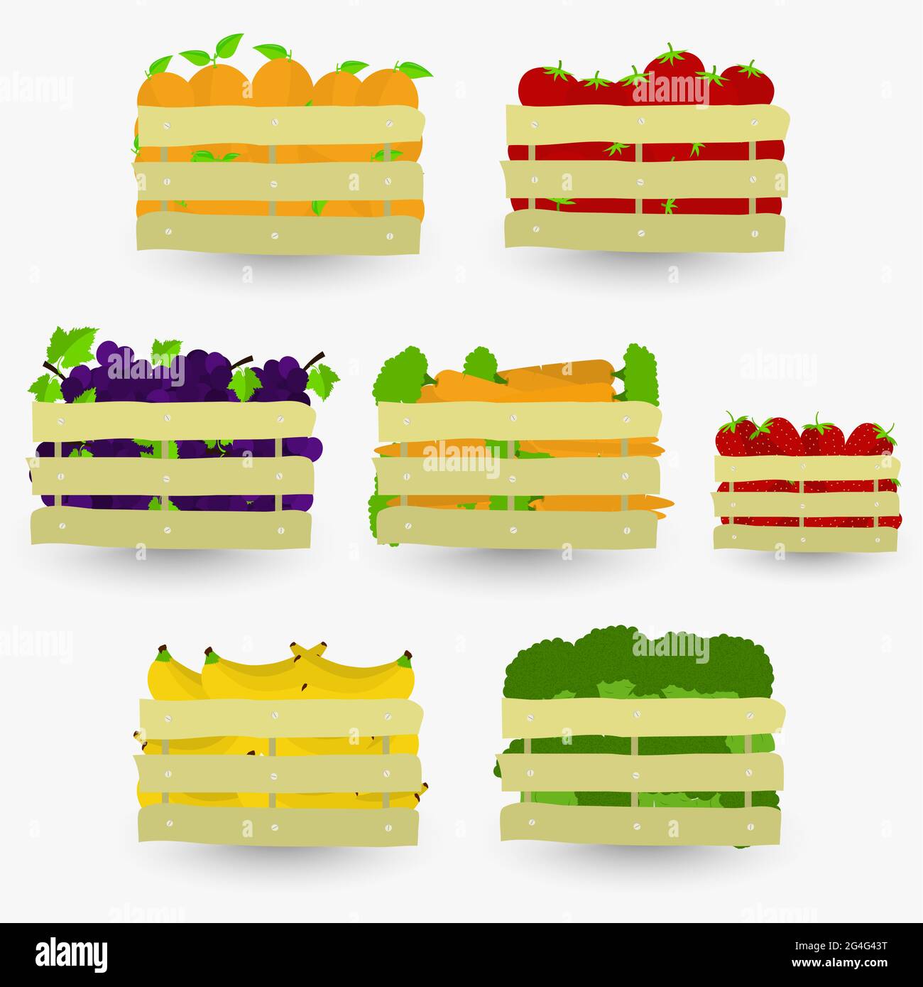 Farm fruit crate Stock Vector Images - Alamy