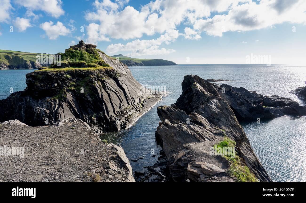 The Blue Lagoon A Flooded Slate Quarry At Abereiddi On The Coast Of 