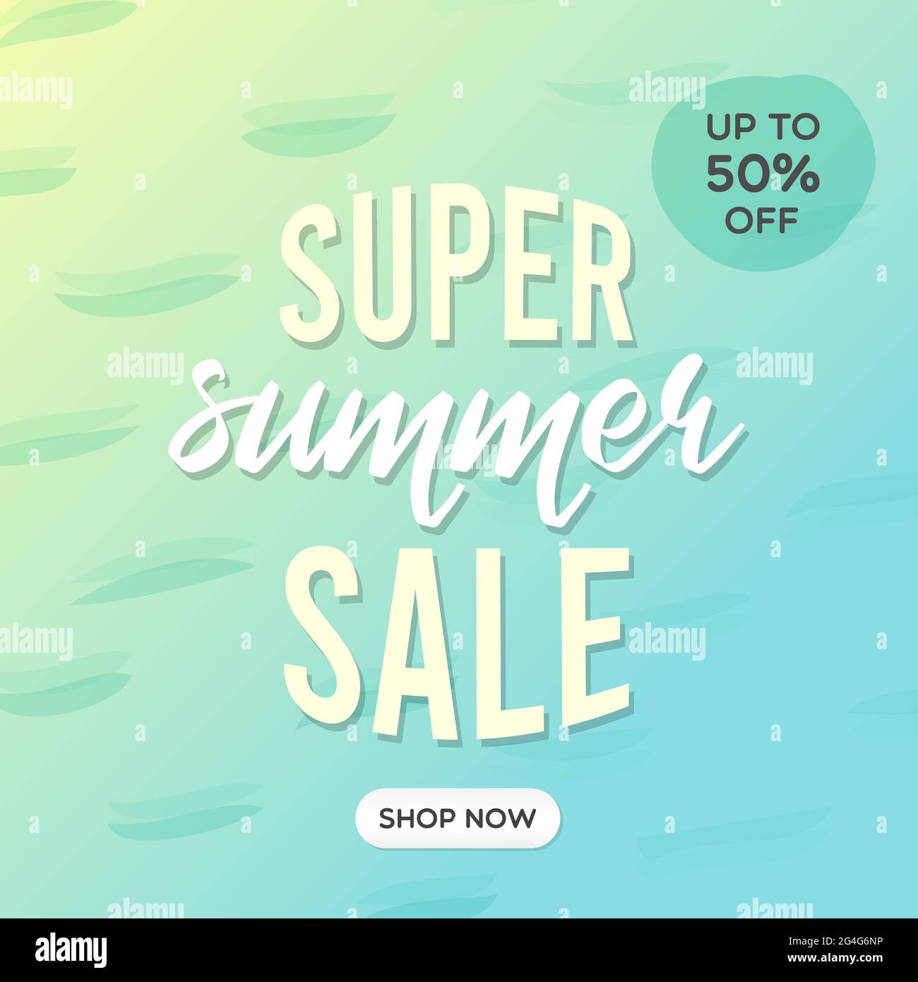 Super summer sale banner. Colorful gradient background. Vector
