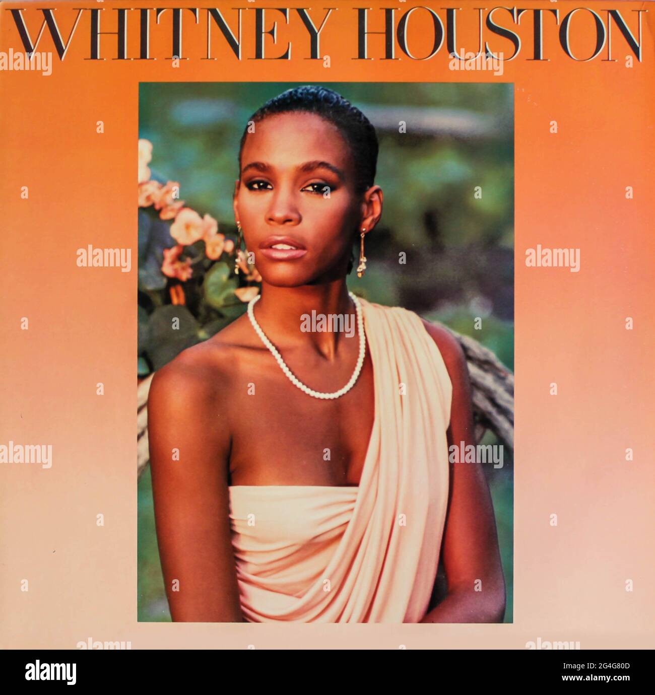 Dance Rock Rnb And Pop Artist Whitney Houston Music Album On Vinyl Record Lp Disc Self Titled Whitney Houston Album Cover Stock Photo Alamy