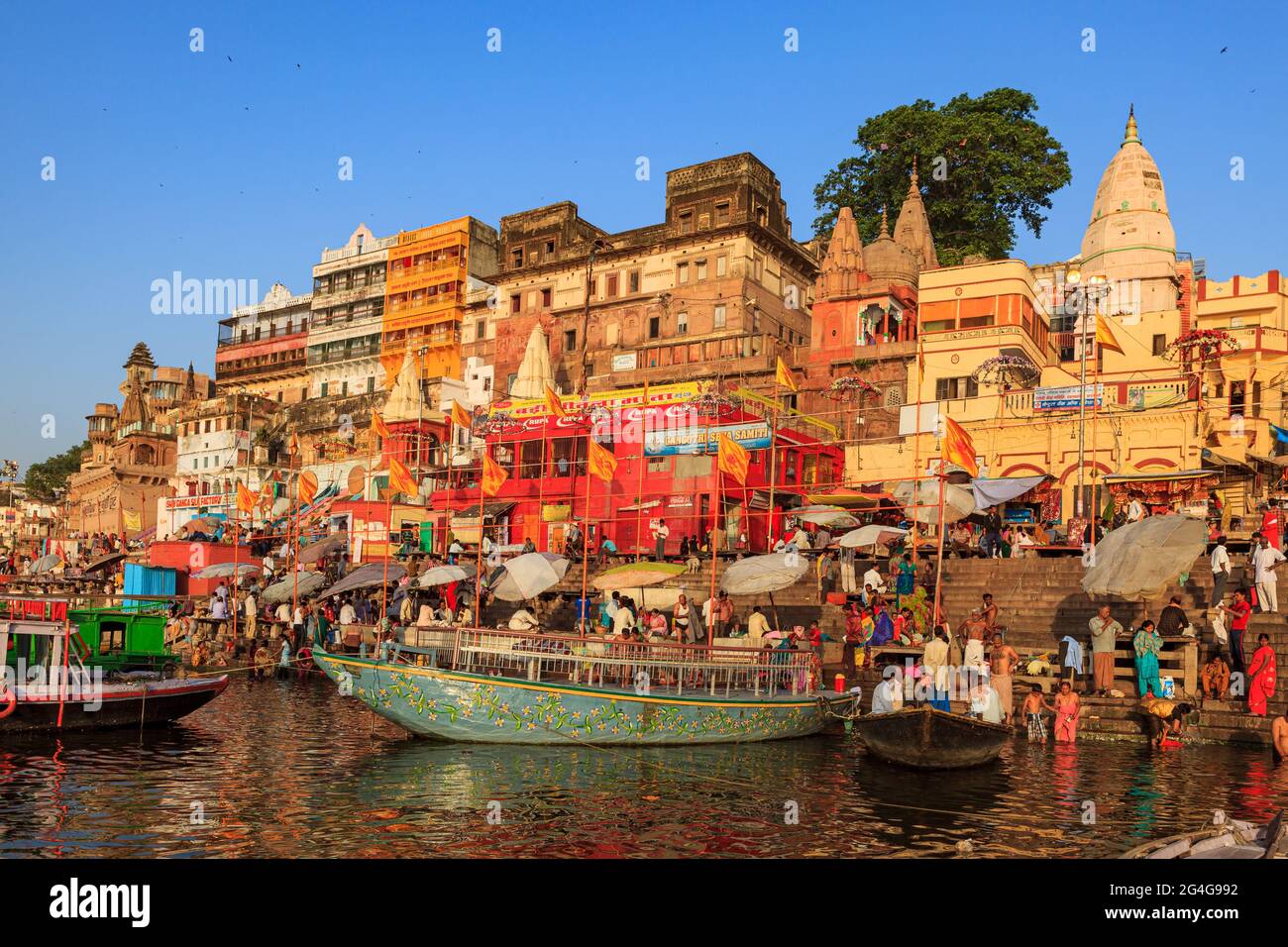 The city of Varanasi in India Stock Photo