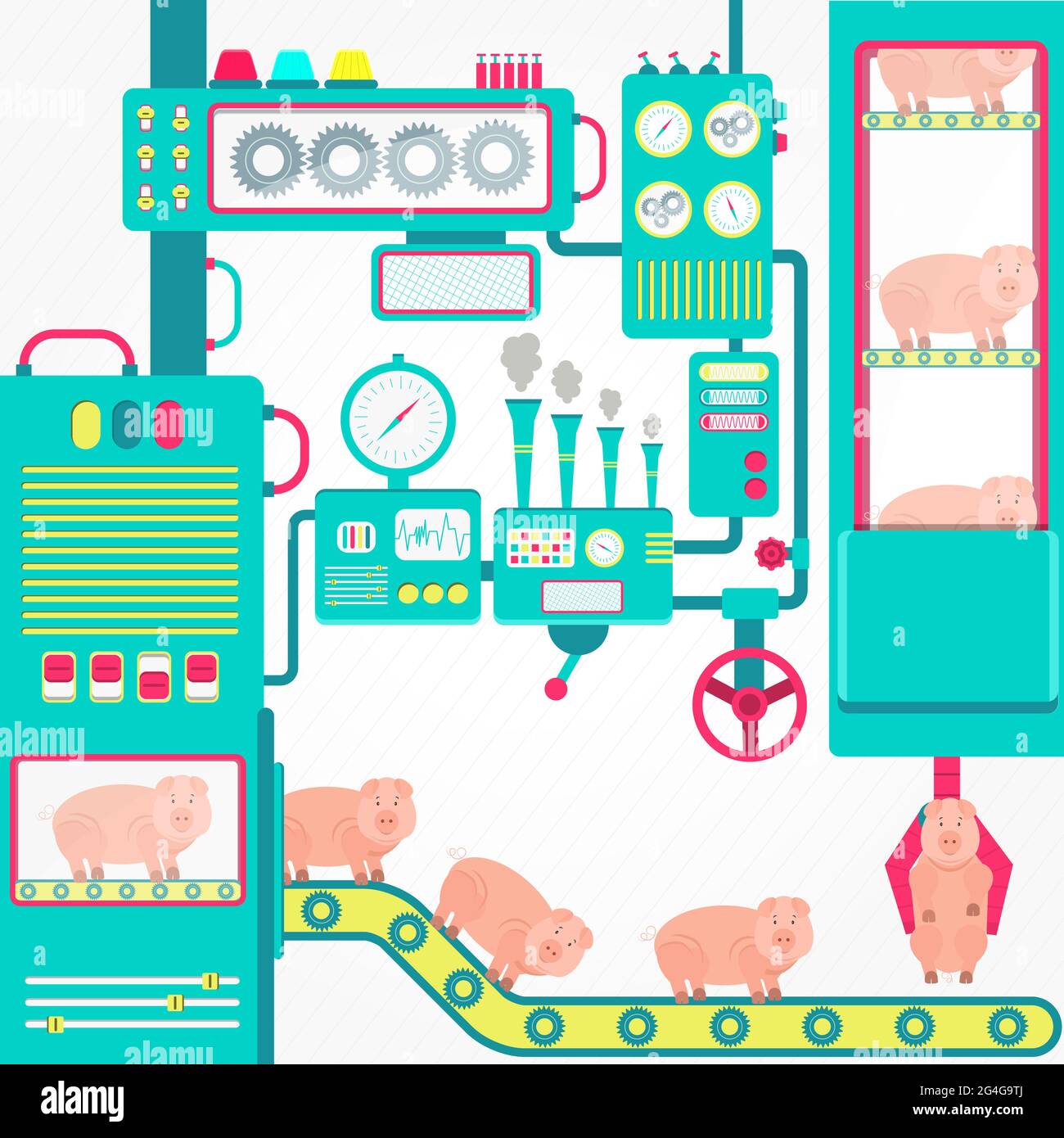 Graphics Factory Animals Industrial pig Stock Vector Images - Alamy