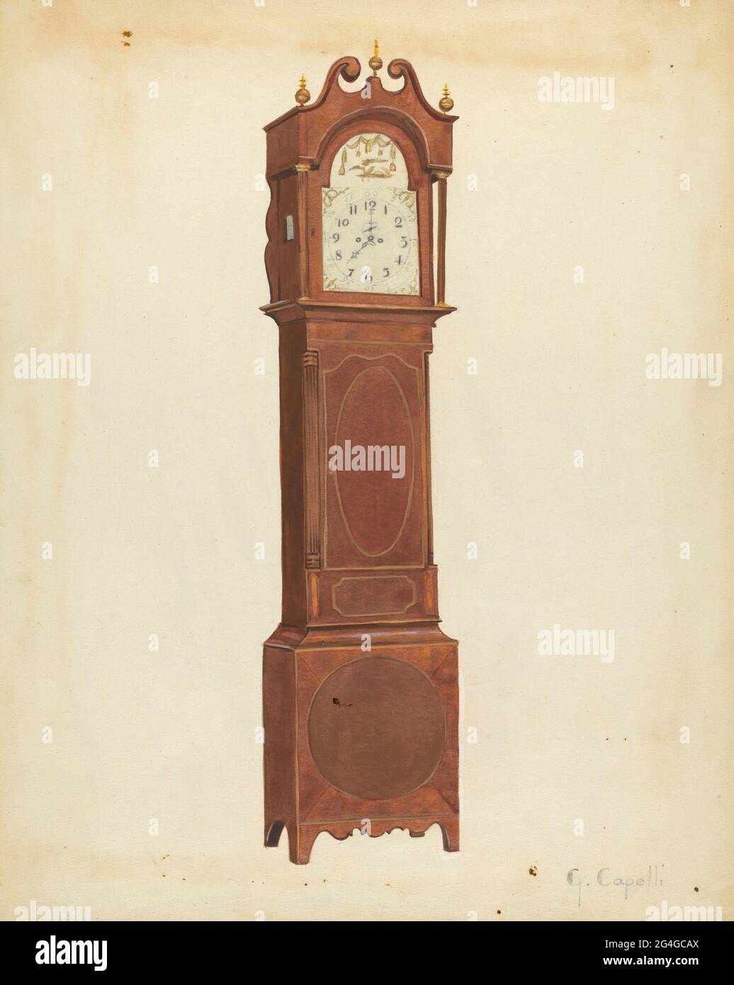 Grandfather Clock, c. 1935. Stock Photo