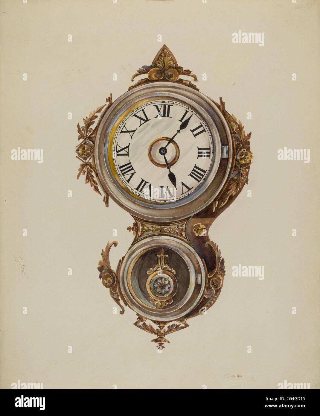 Wall Mounted Vintage Clock High Resolution Stock Photography and Images ...