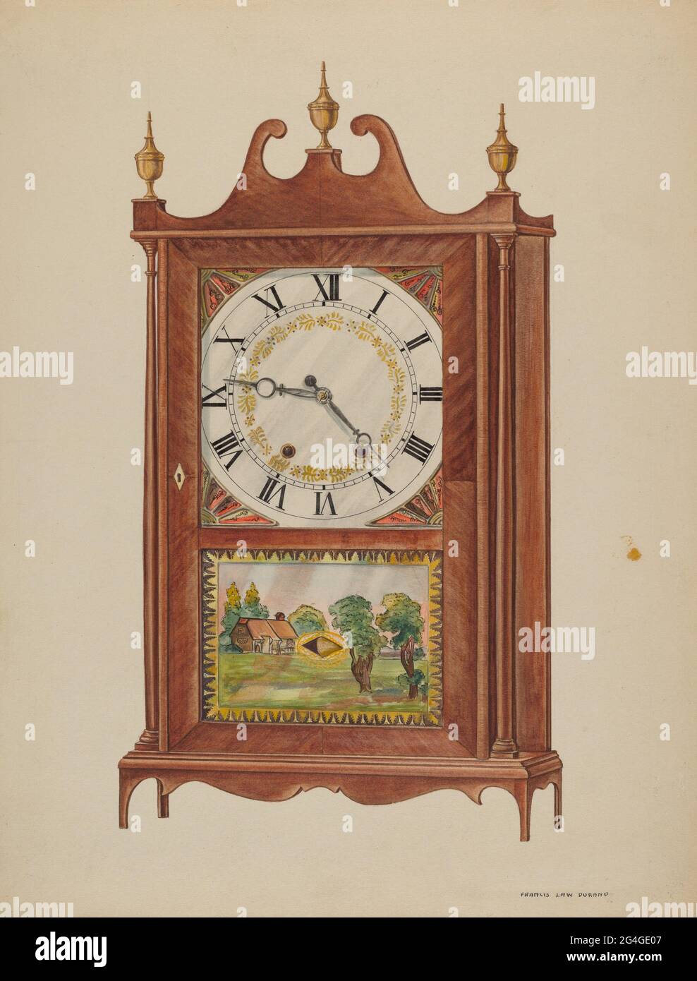 Decorative wooden mantle clock hi-res stock photography and images - Alamy