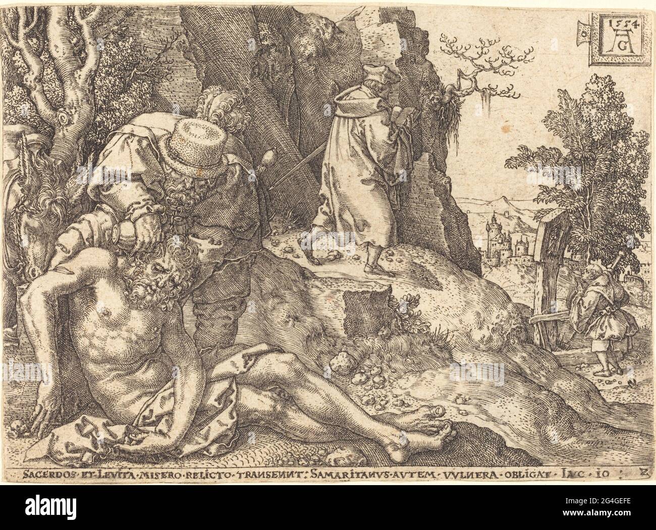 The Good Samaritan Ministering to the Traveler, 1554 Stock Photo Alamy