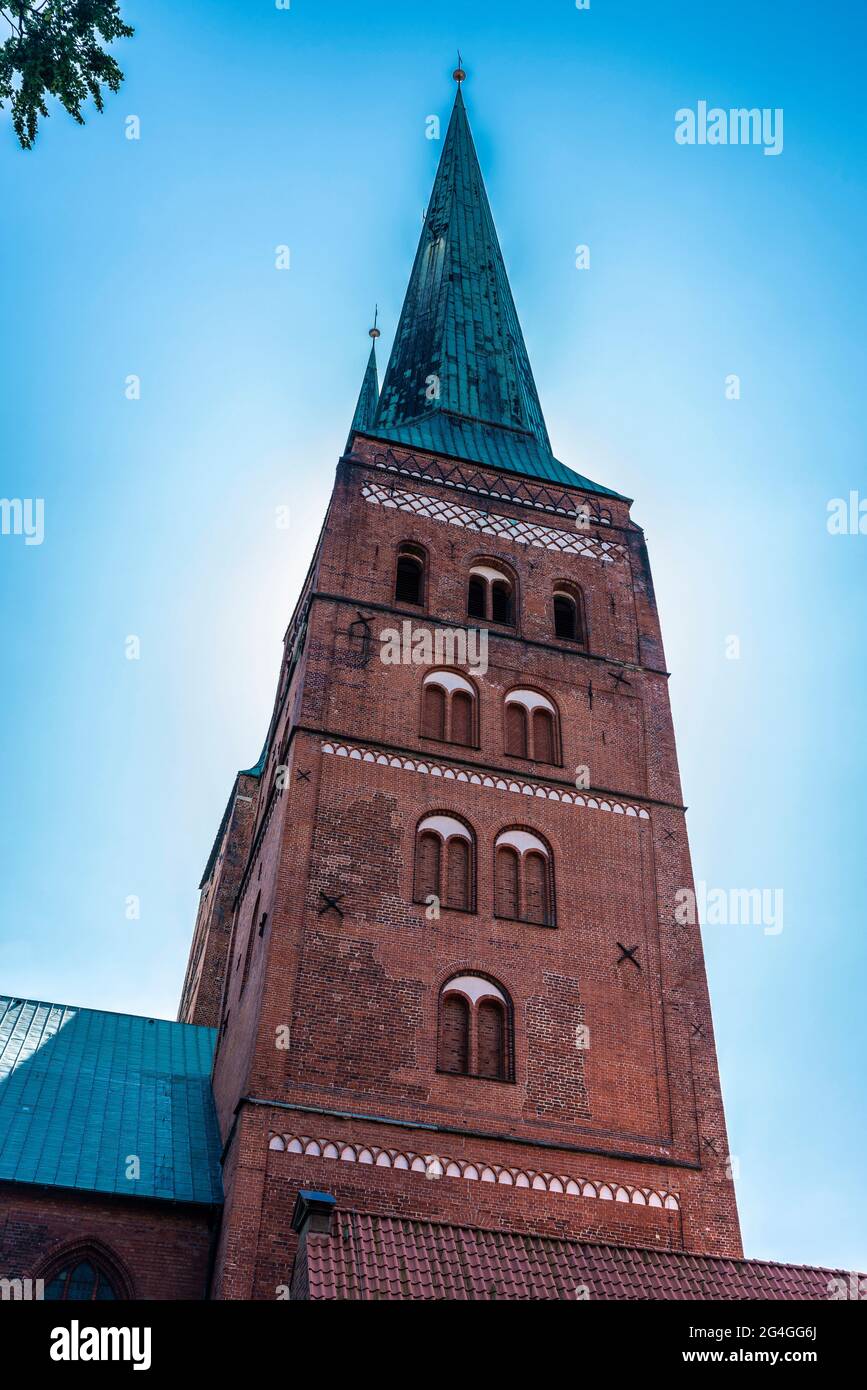 Tower of the Lübeck Cathedral in the center of Lübeck, Germany Stock ...