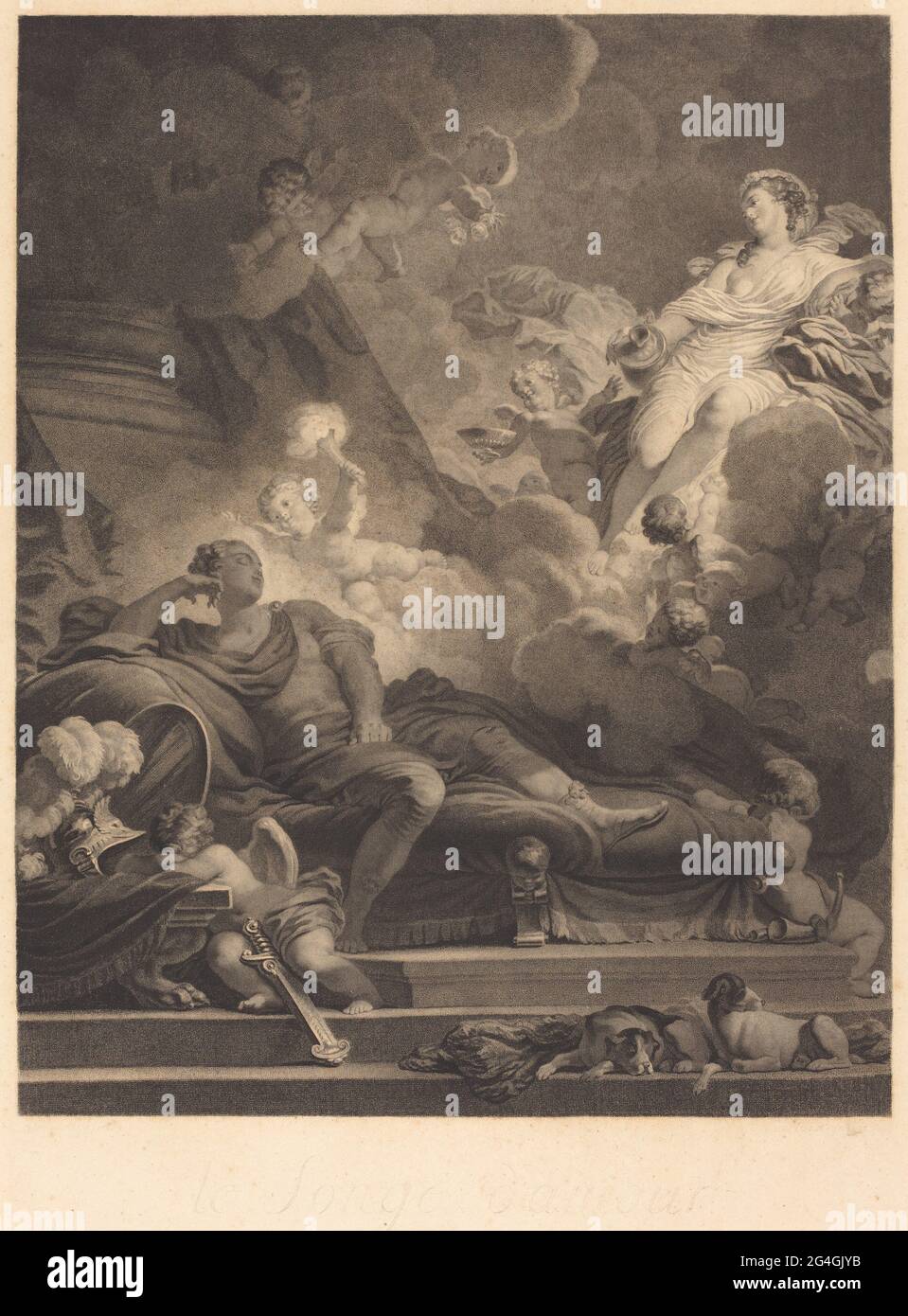 Le Songe d'Amour (Love's Dream), 1785. Stock Photo