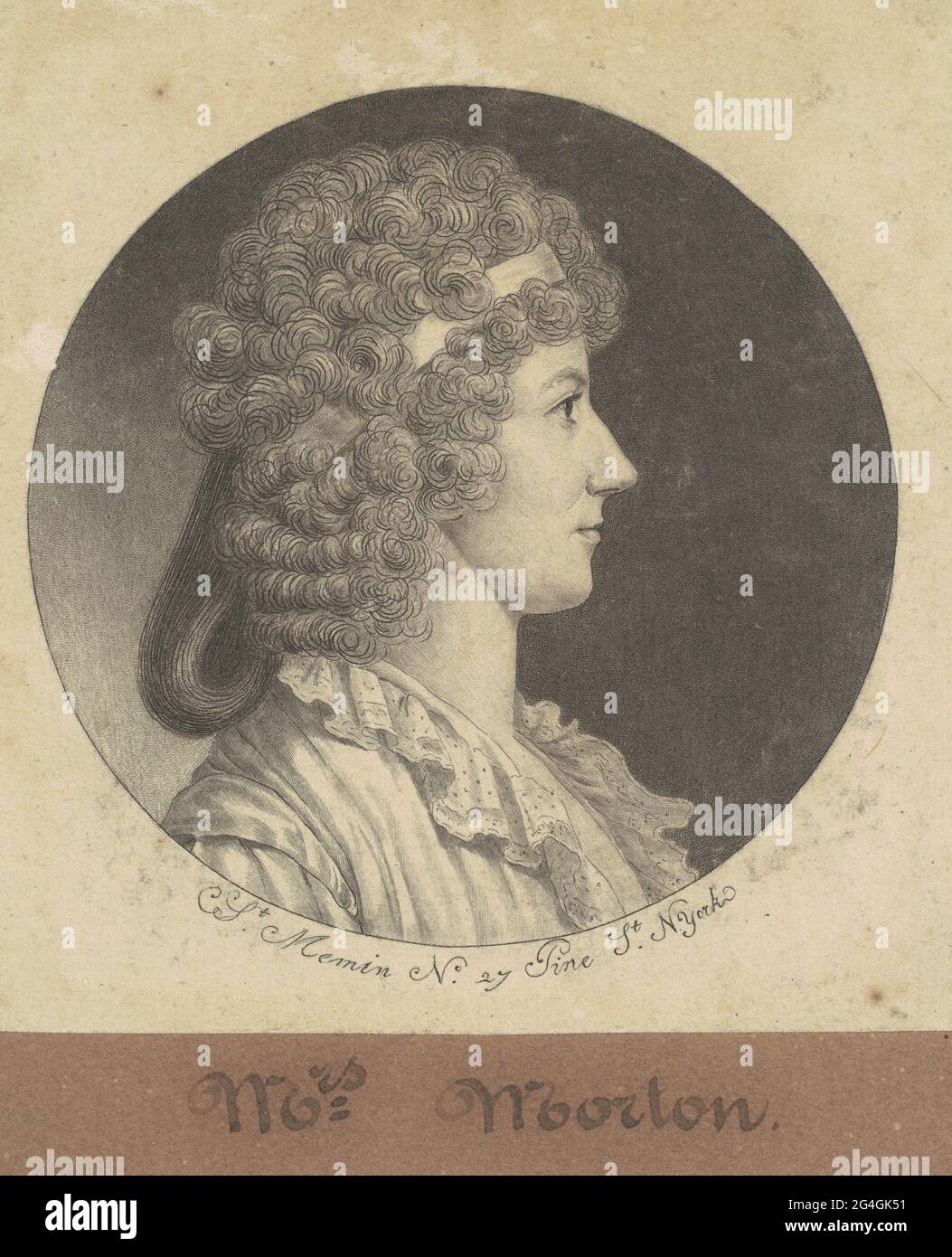Cornelia Schuyler Morton, 1797-1798. Stock Photo