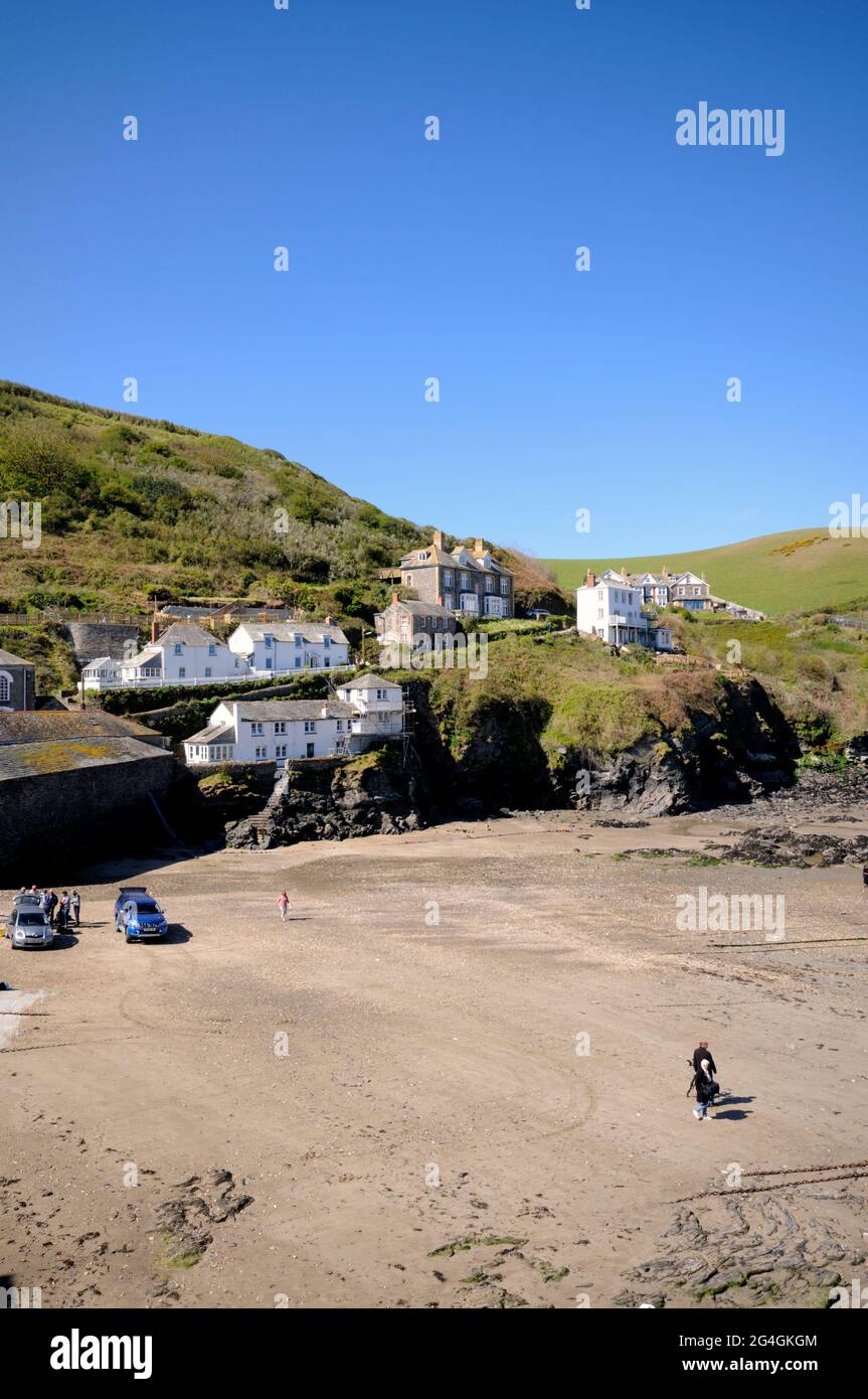 Port Isaac Harbour in North Cornwall Stock Photo Alamy