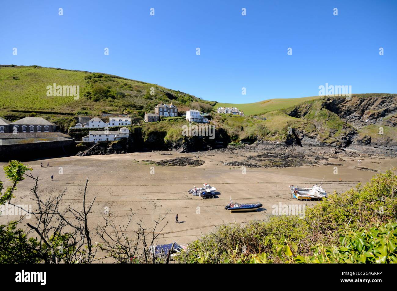 Port Isaac Harbour in North Cornwall Stock Photo Alamy