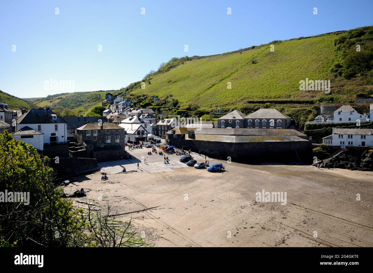 Port Isaac Harbour in North Cornwall Stock Photo Alamy