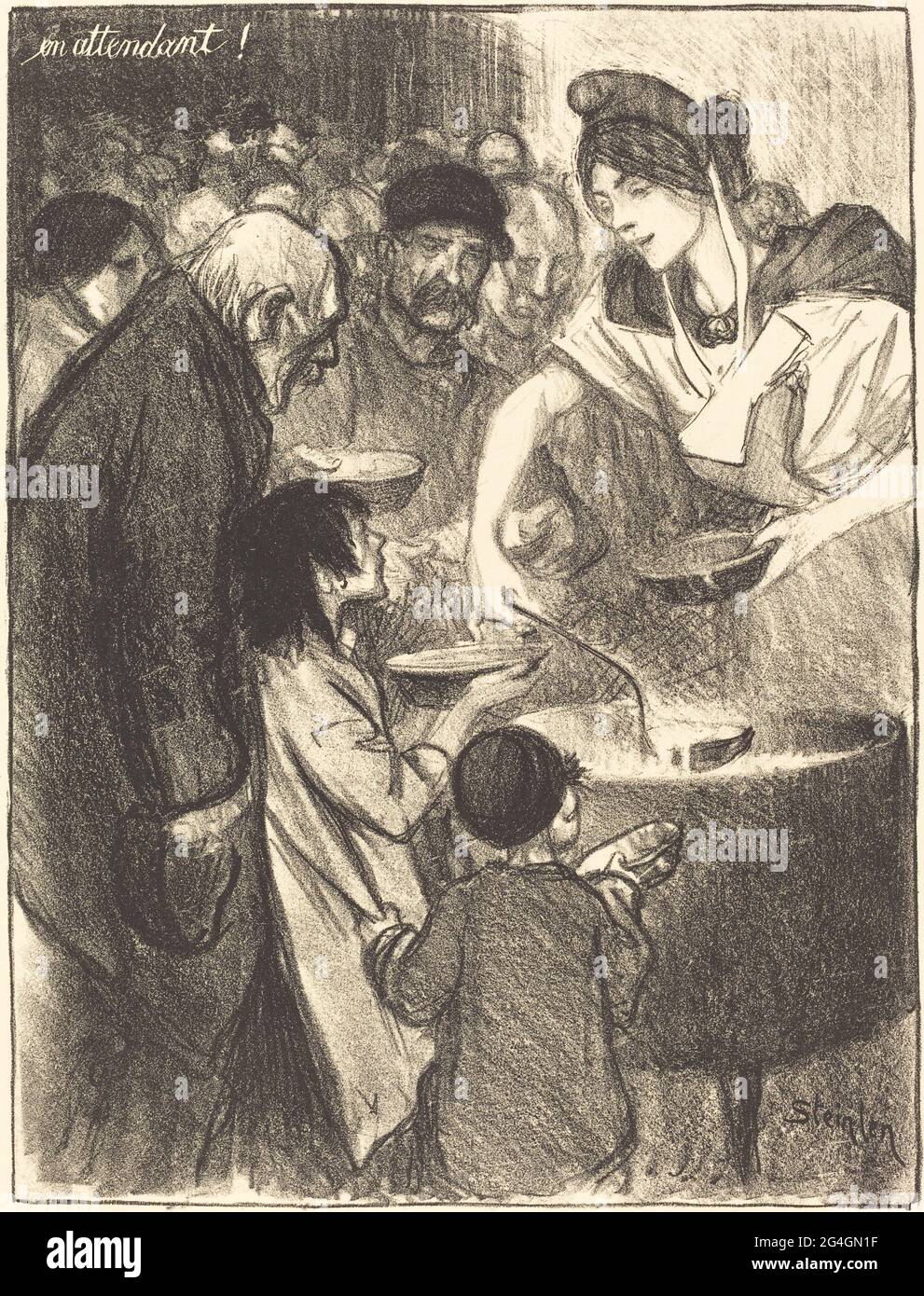 Waiting En Attendant 1895 Stock Photo Alamy