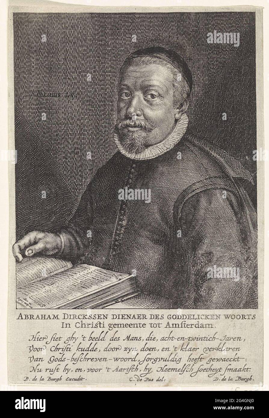 . Portrait of the preacher Abraham Dirksz. Bierens, at the age of 55 ...