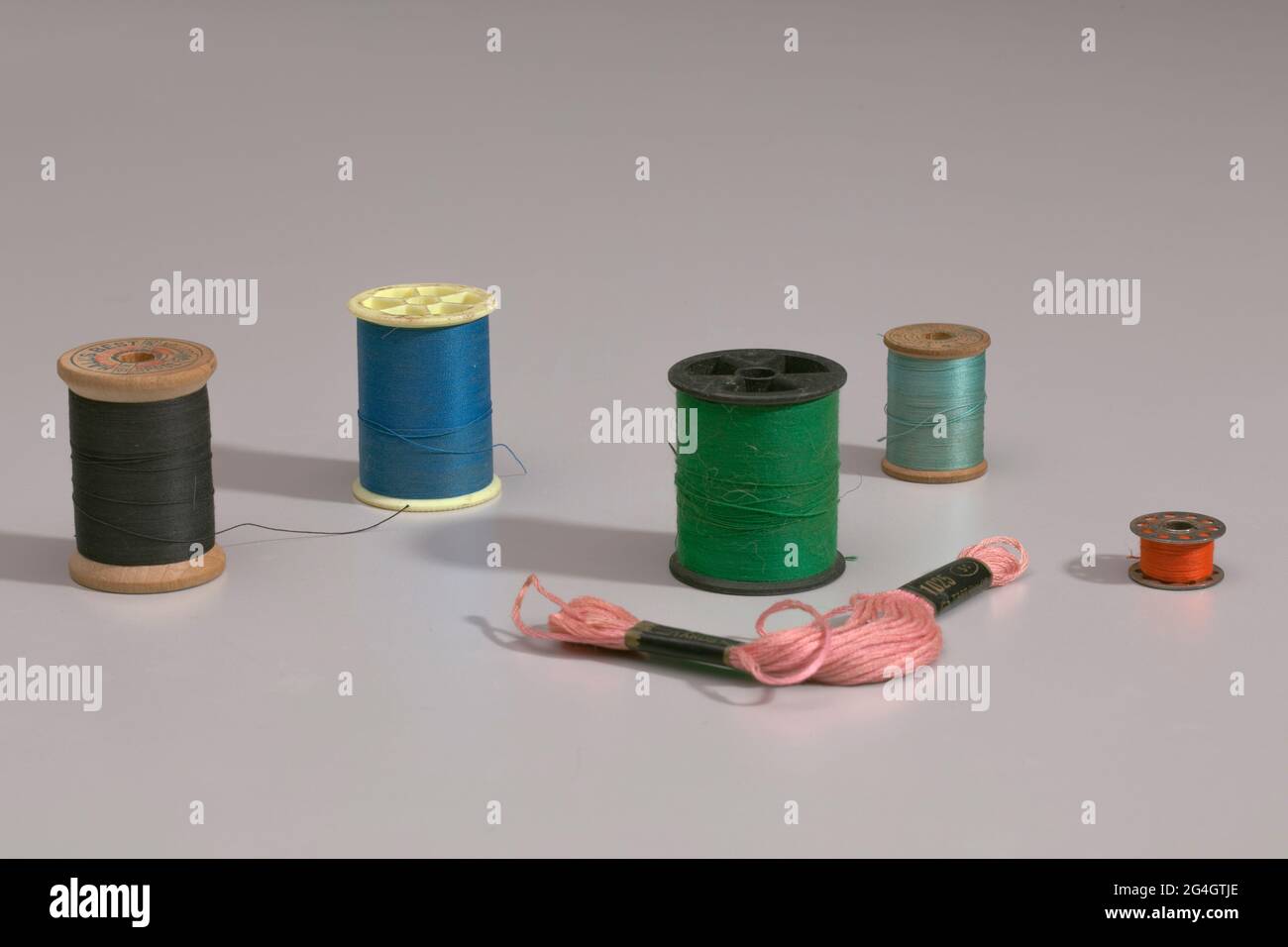Six colors of thread from Mae's Millinery Shop, 1941-1994. Mae Reeves ...