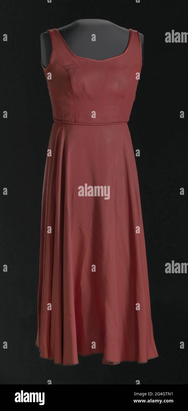 Sleeveless dress costume for the character Lady in Red from the original  Broadway production of Ntozake Shange's choreopoem "for colored girls  who have considered suicide / when the rainbow is enuf." The
