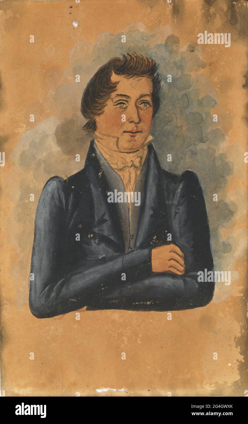 Portrait of a Man, early 19th century. Stock Photo