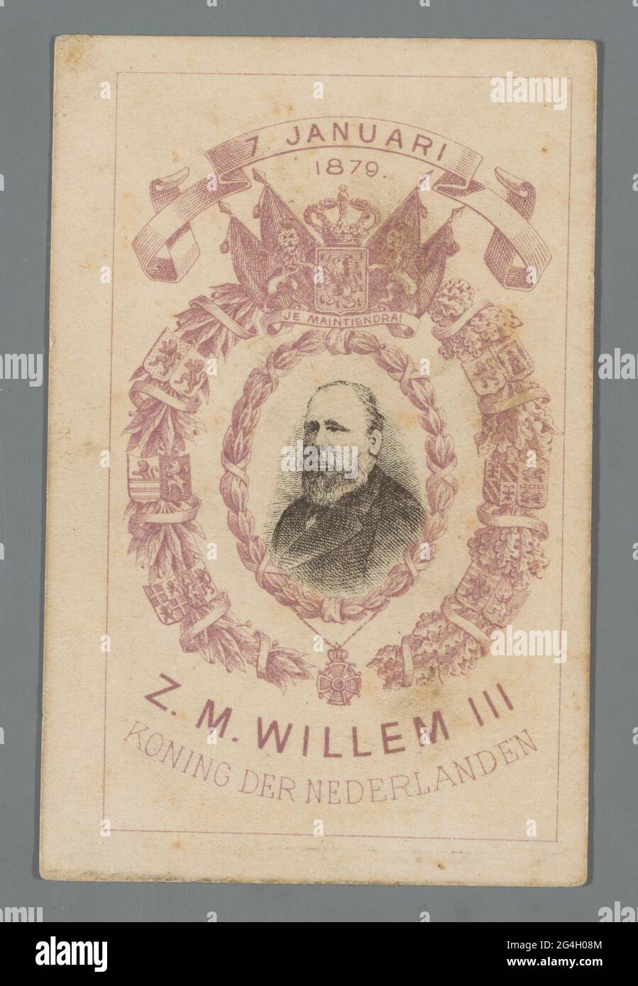 Médaille Ancienne En étain Rare - Mariage De Willem III & Emma Van Welderck, 1879 - Pays-Bas
