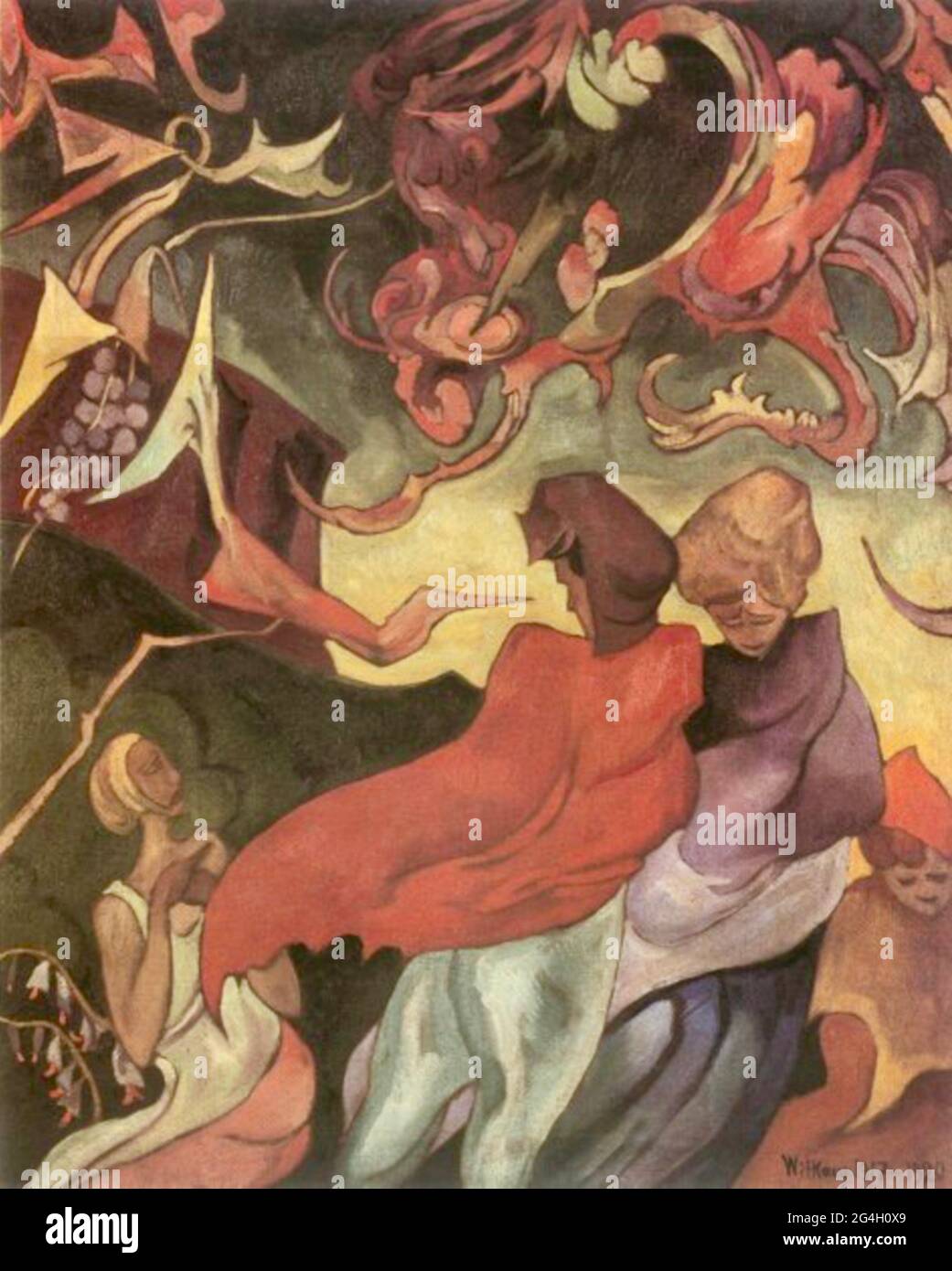 Stanisław Ignacy Witkiewicz artwork entitled Composition with Female Figures from 1917 - 1920. Stock Photo