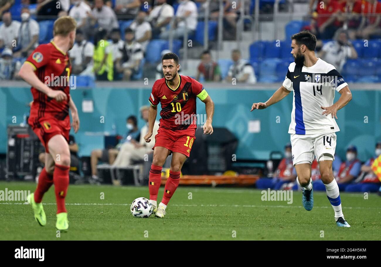 Belgium's Kevin De Bruyne, Belgium's Eden Hazard and ...