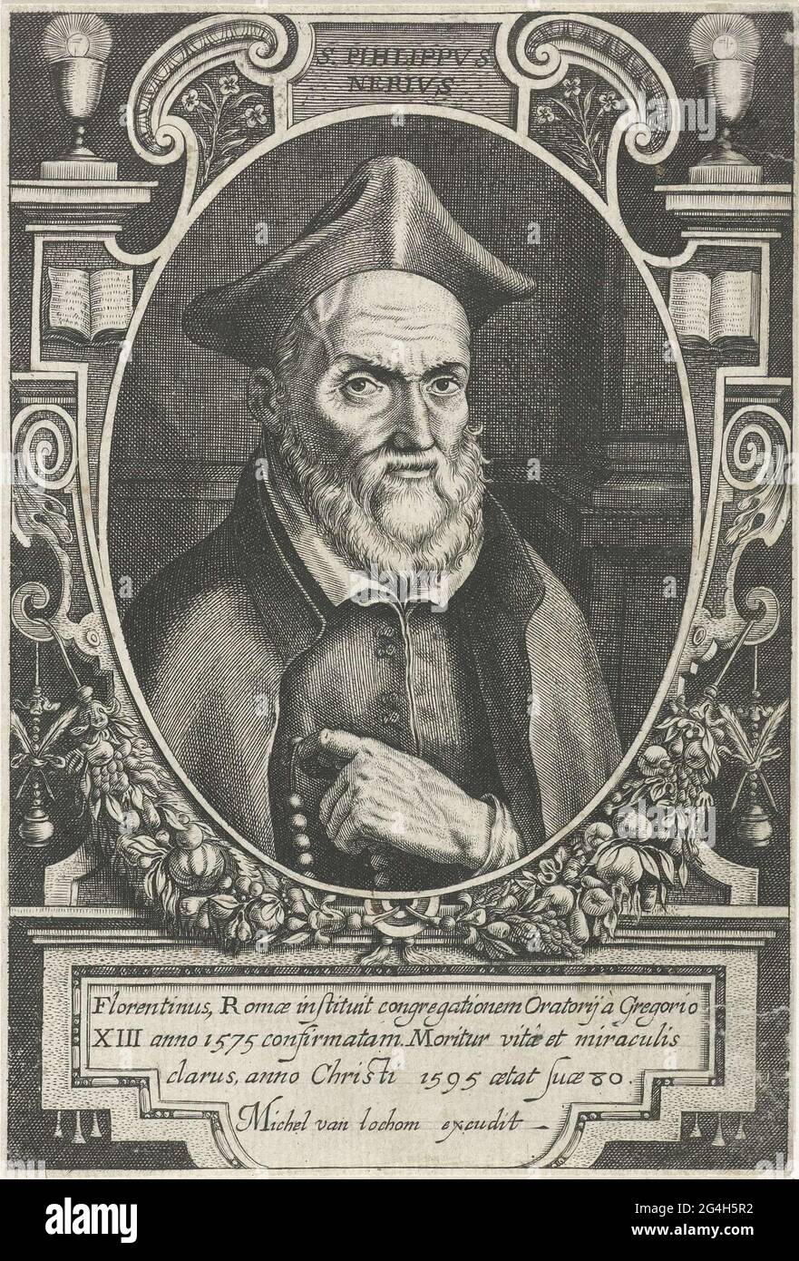 . Portrait of the Holy Philippus Neri, founder of the Oratorians Order Stock Photo Alamy