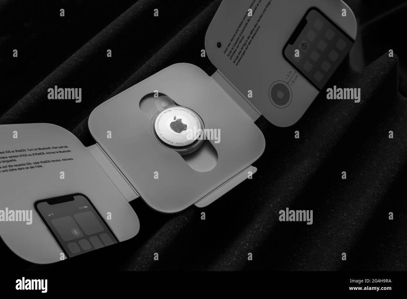 Package with new AirTag Stock Photo Alamy