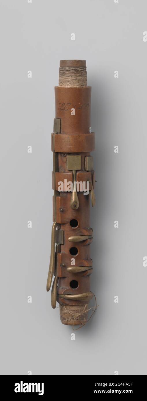 (Upper Joint). Middle part made of boxwood with brass