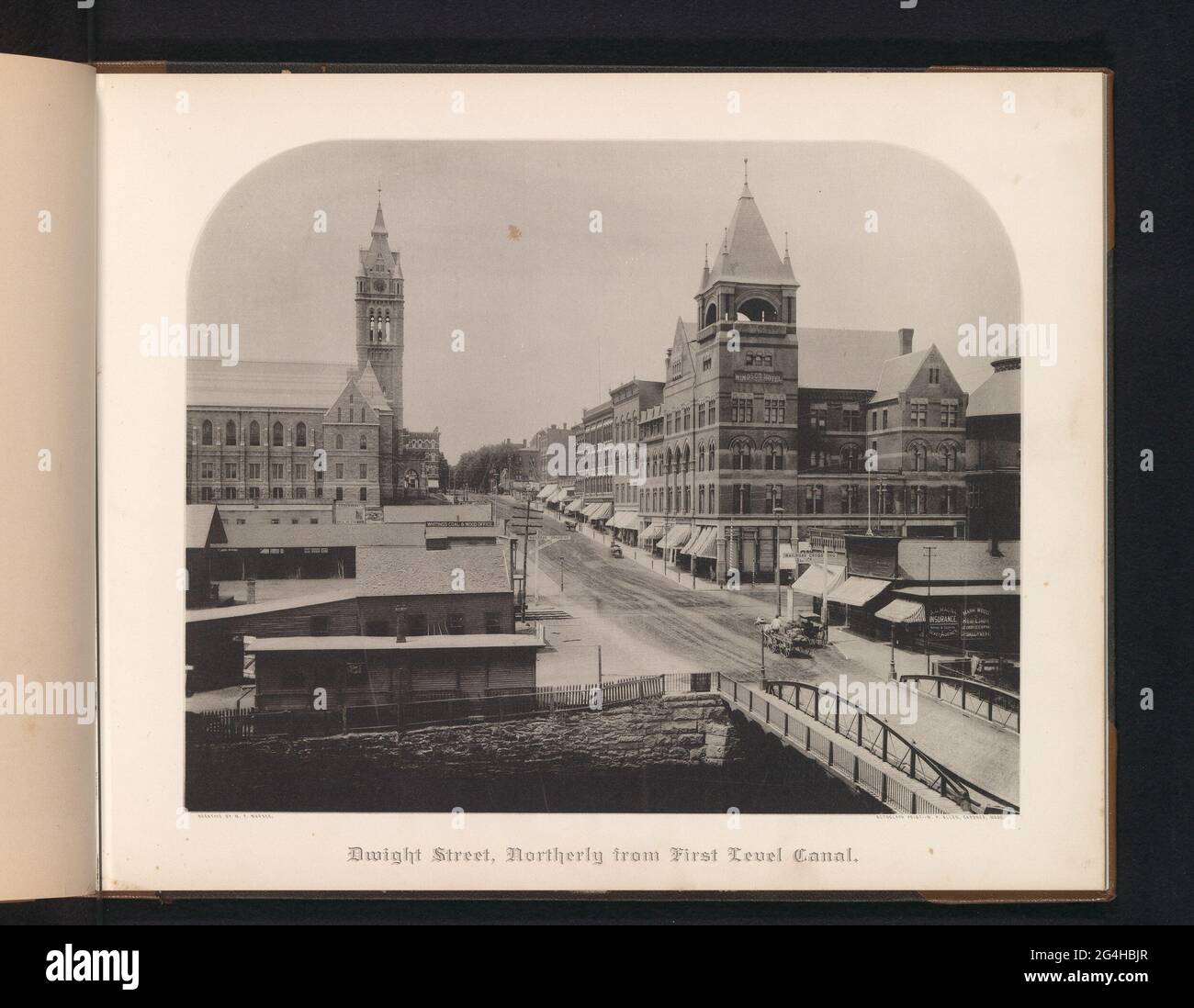 Dwight Street, northerly from First Level Canal Stock Photo Alamy