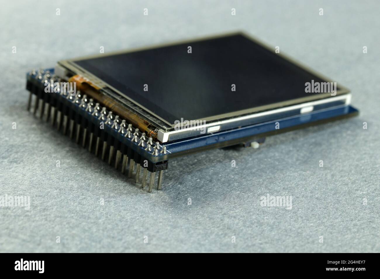 Electronic components. TFT display for embedding on electronic projects. Stock Photo