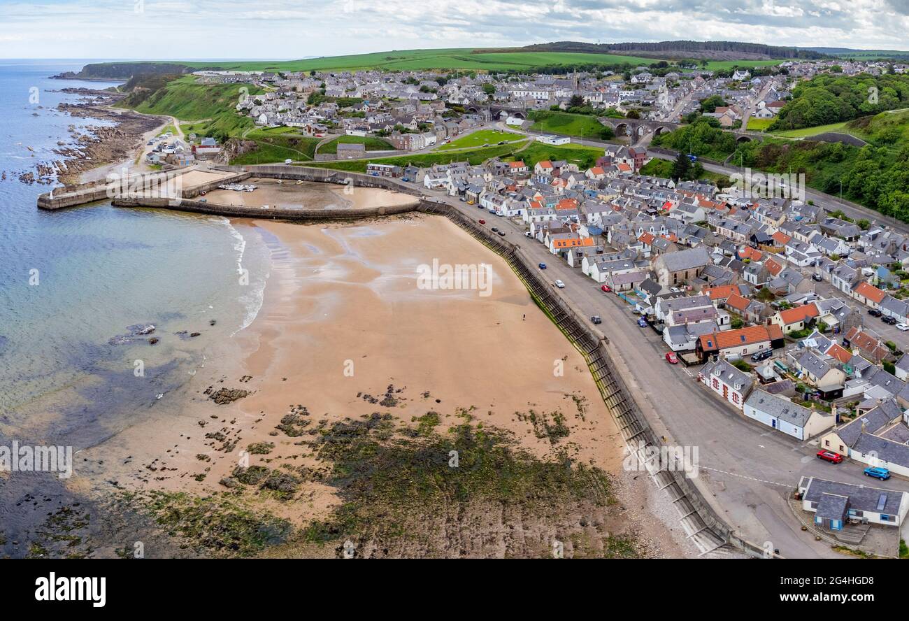 View Of Harbour At Cullen On Moray Firth Coast In Moray, Scotland, UK ...