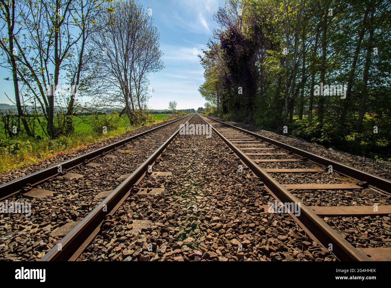 Train track view hi-res stock photography and images - Alamy