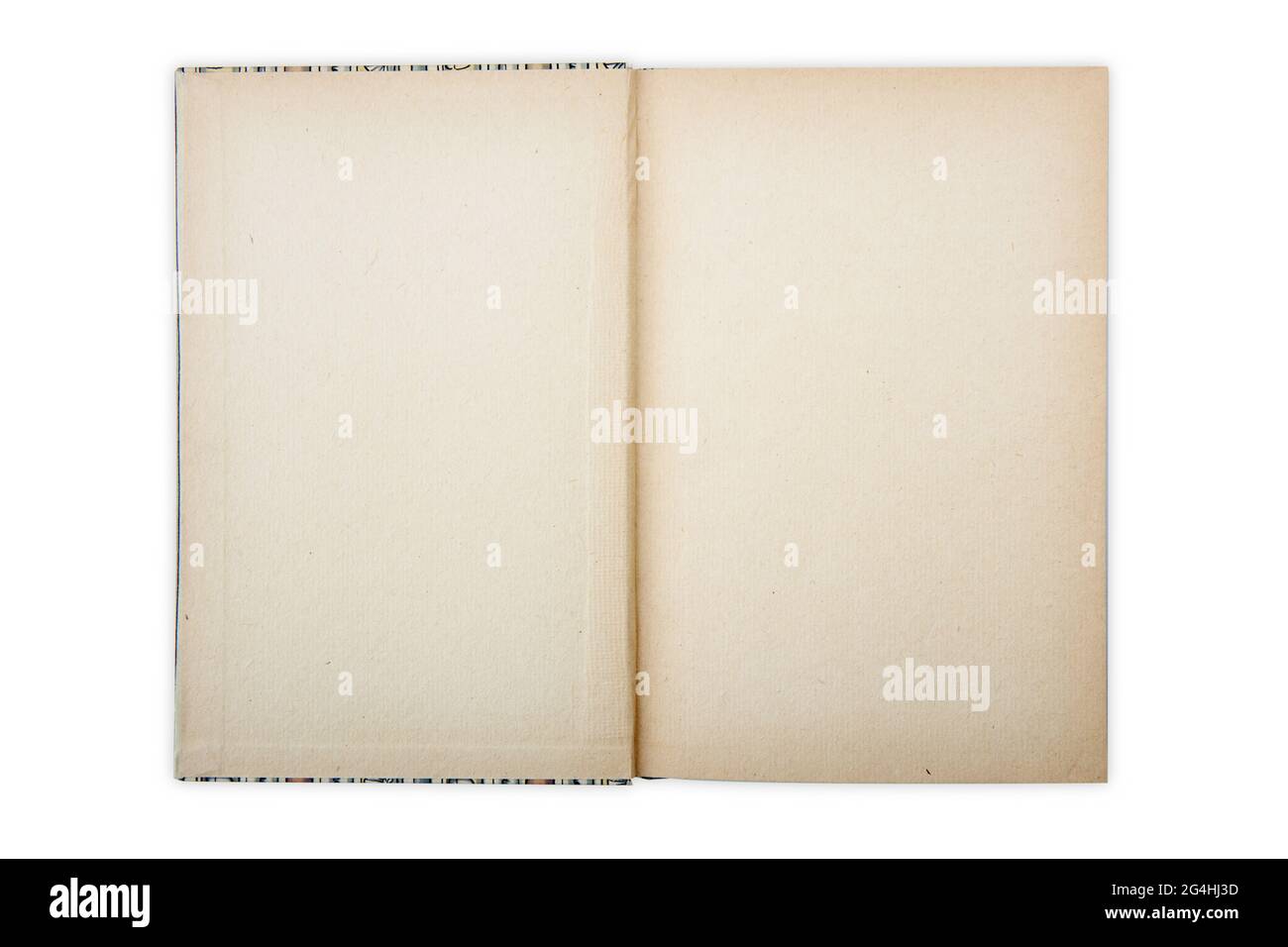 Opened antique book isolated on white background Stock Photo
