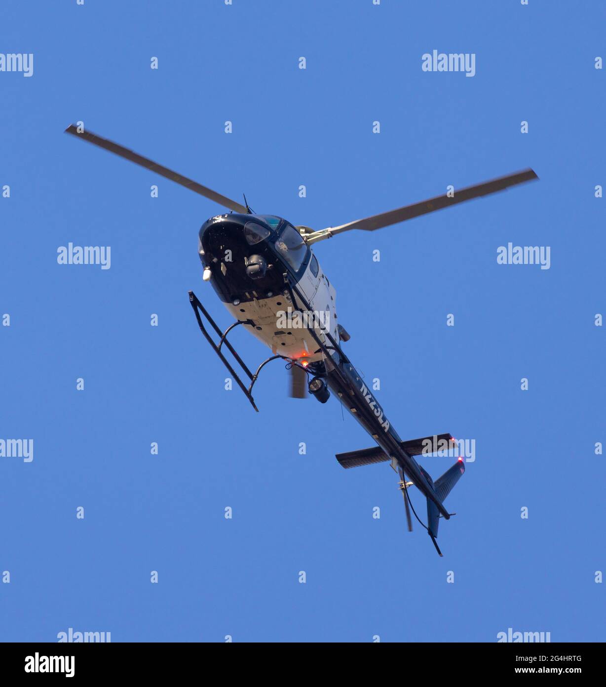Police helicopter Stock Photo