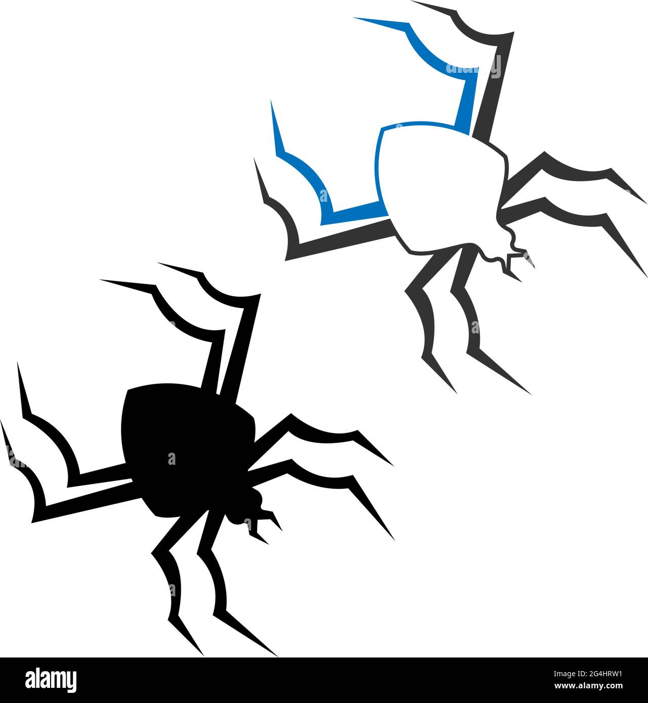 Spider logo icon design concept template illustration vector Stock Vector