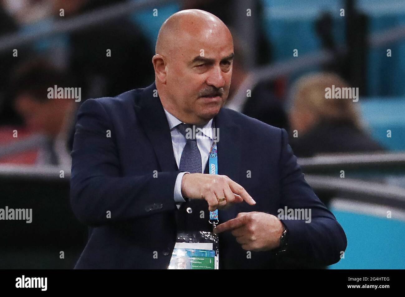 Copenhagen, Denmark. 21st June, 2021. Stanislav Cherchesov, head 