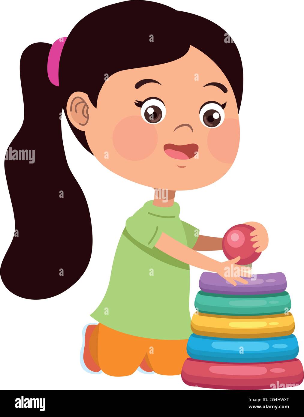 girl playing with rings Stock Vector Image & Art Alamy
