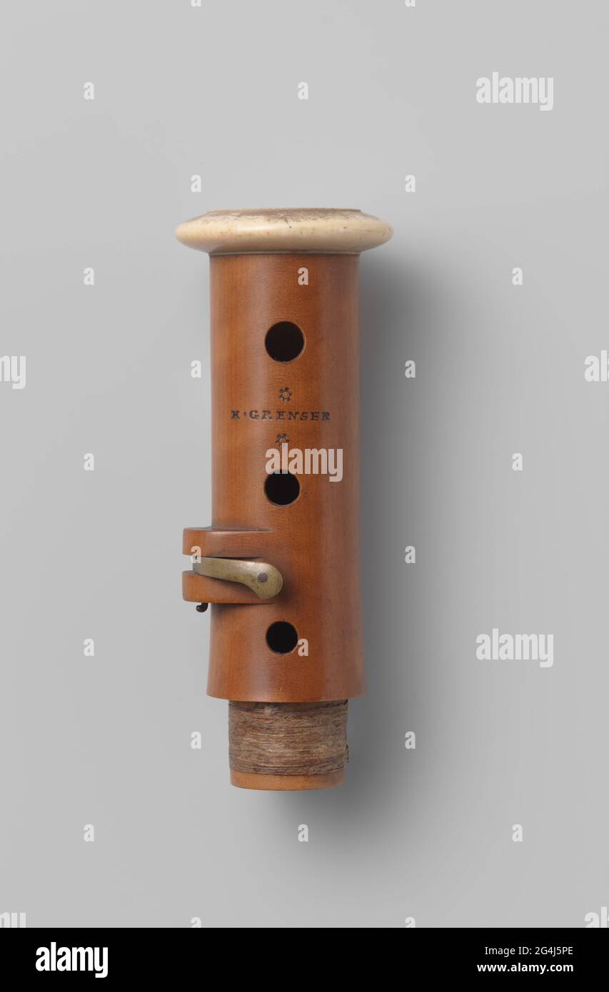 (Lower Joint). Part of of boxwood, with three holes