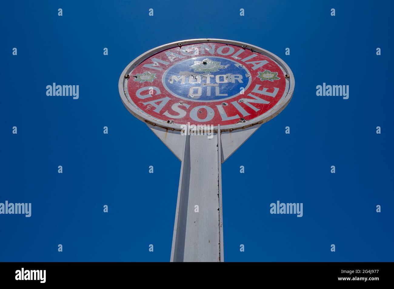 Shamrock, Texas May 6, 2021 Old fashioned classic Magnolia gas