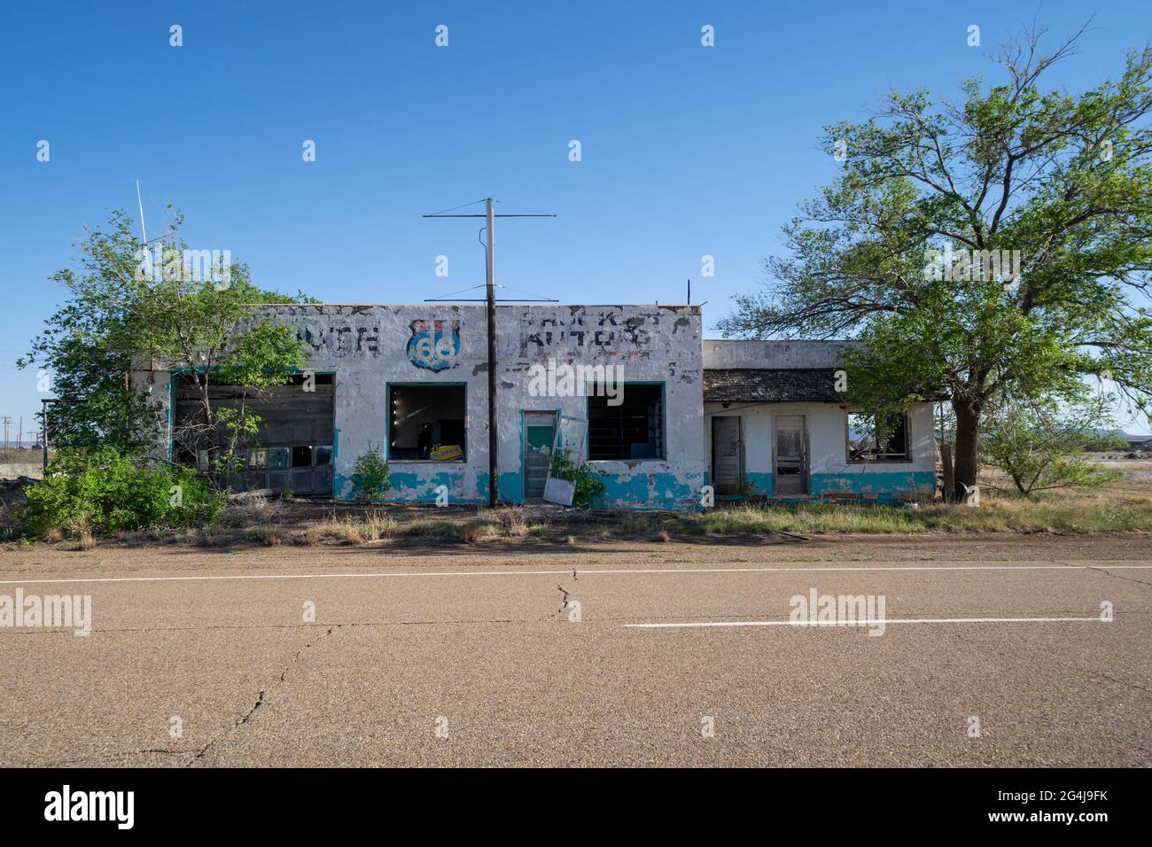 San Jon, New Mexico May 6, 2021 Old abandoned former Route 66